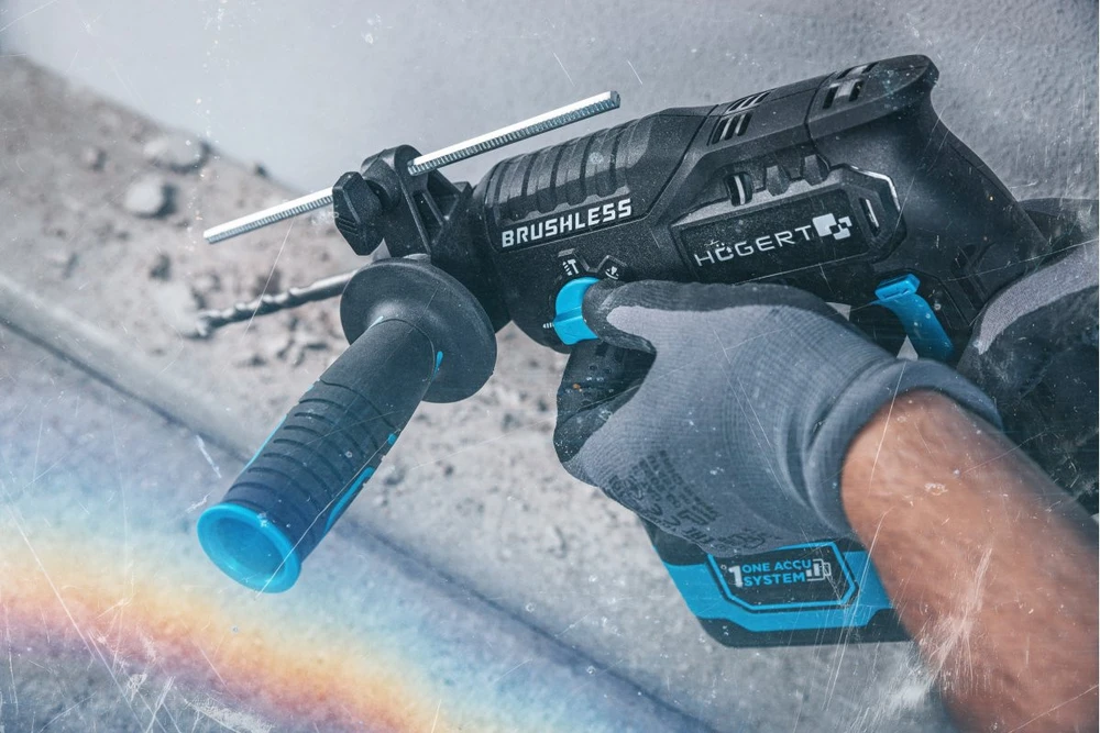 HOGERT BRUSHLESS HAMMER DRILL WITH CHISELING FUNCTION 18V