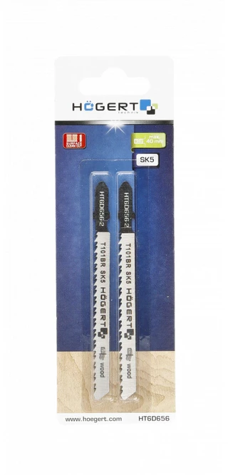 HOGERT Jiginio pjūklo ašmenys 100 mm, švaraus pjovimo, pjūvio gylis: 4-30 mm, 2 vnt.