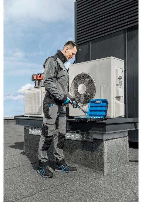 HOGERT SCHMUTTER apsauginiai batai LACE SYSTEM S1P SRC tamsiai pilka/mėlyna 43