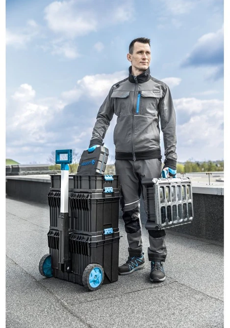 HOGERT SCHMUTTER apsauginiai batai LACE SYSTEM S1P SRC tamsiai pilka/mėlyna 43