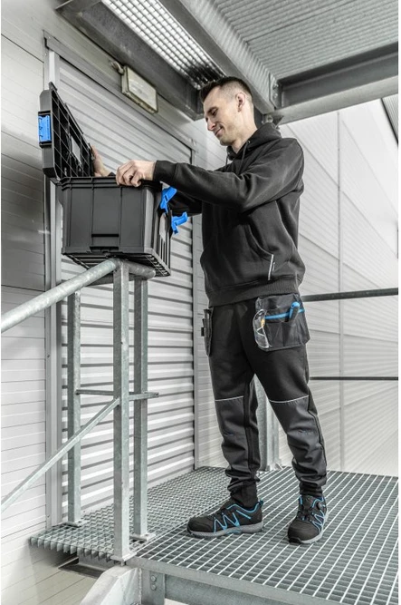 HOGERT SCHMUTTER apsauginiai batai LACE SYSTEM S1P SRC tamsiai pilka/mėlyna 43