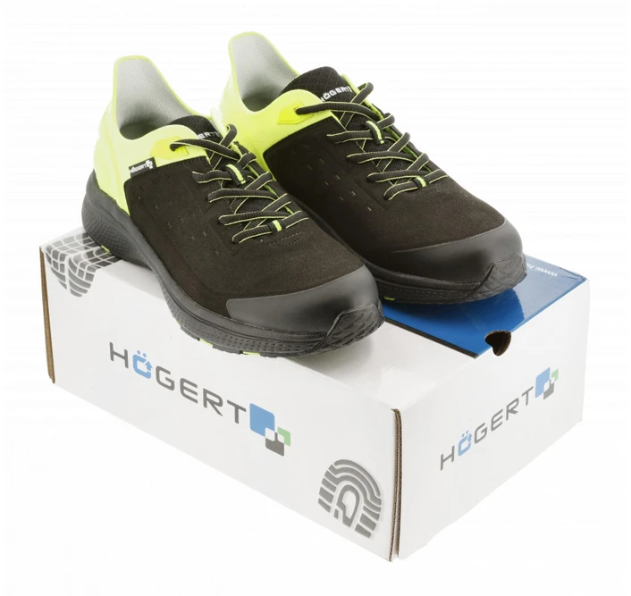HOGERT SAUTEN light safety shoes O1 FO SR juodas/yellow hi-vis 43