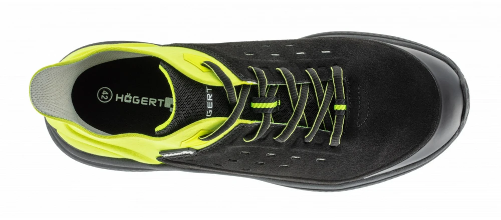 HOGERT SAUTEN light safety shoes O1 FO SR juodas/yellow hi-vis 43