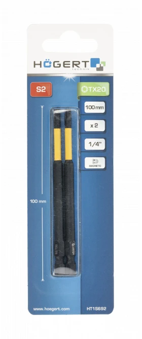 HOGERT TX Impact Bit 20 100 mm 2pcs