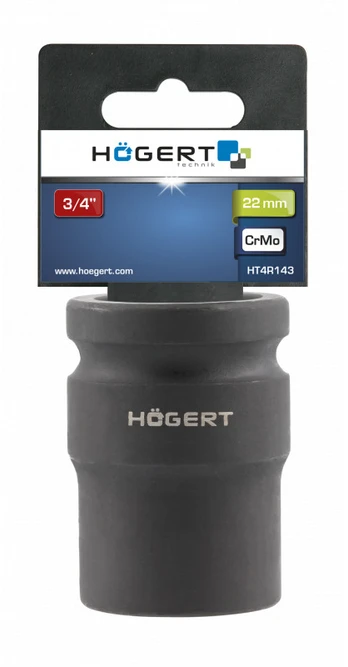 HOGERT Trumpas smūginis 22 mm lizdas
