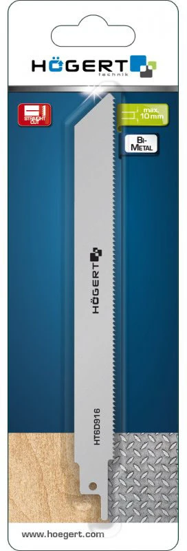 HOGERT 230 mm universalus stūmoklinis pjūklas (medienai, į medieną panašioms medžiagoms, metalui