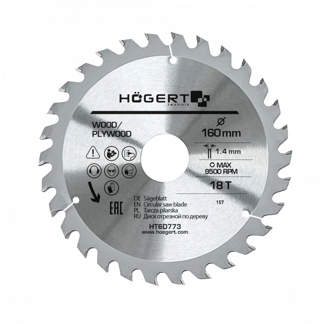 HOGERT TCT pjūklo diskas 160x18Tx30