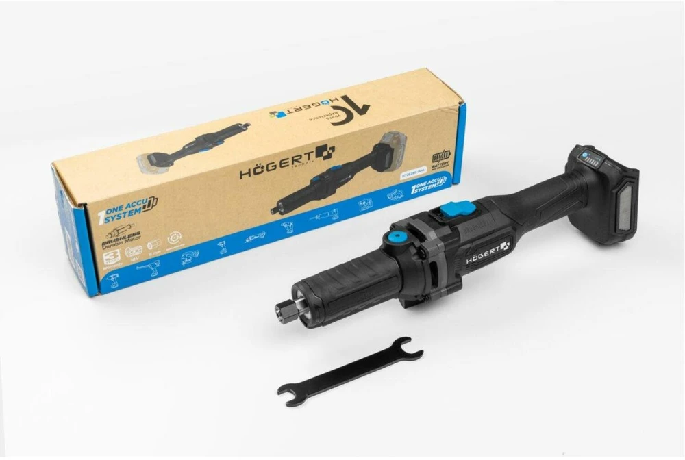 HOGERT 18V Brushless Straight Grinder