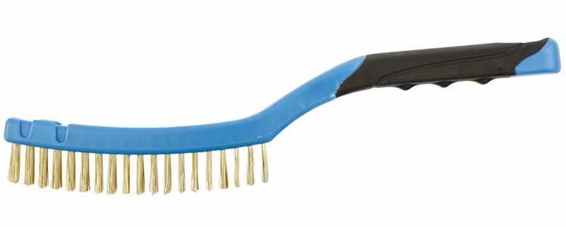 HOGERT Brass wire brush, 3 x 19