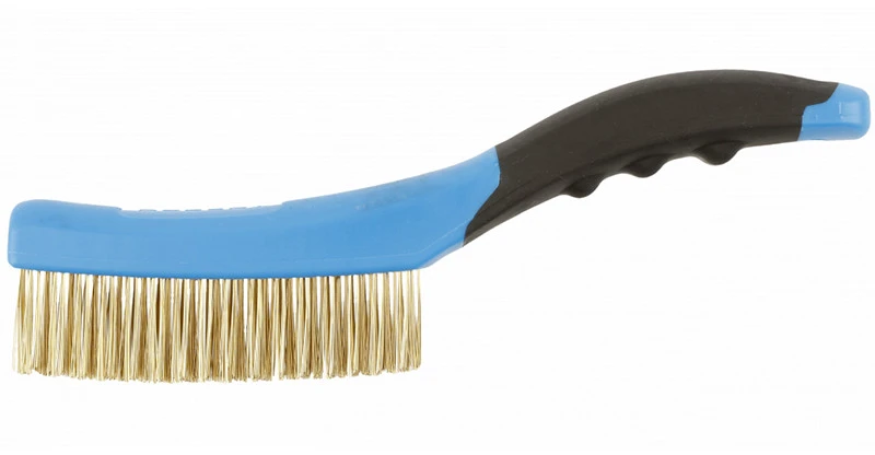 HOGERT Brass wire brush, 4 x 16