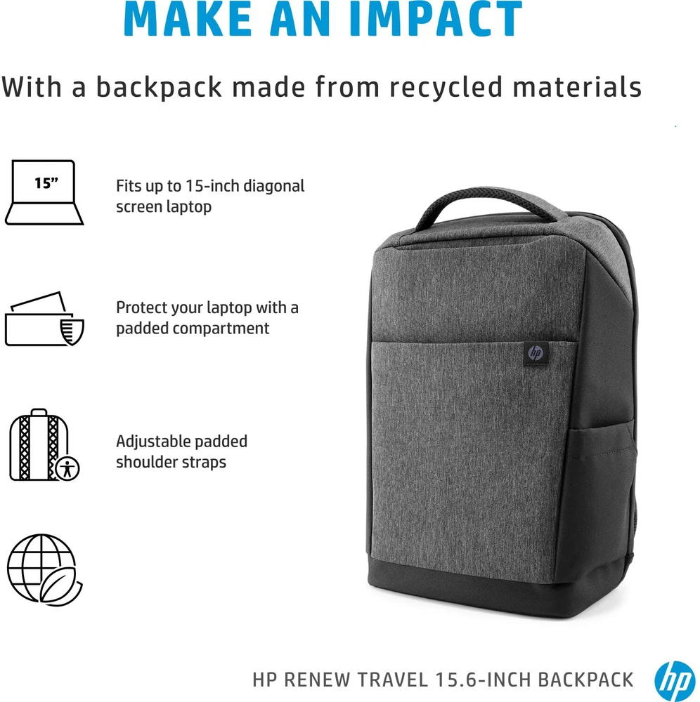 HP Renew Travel nešiojamojo kompiuterio kuprinė 15.6"