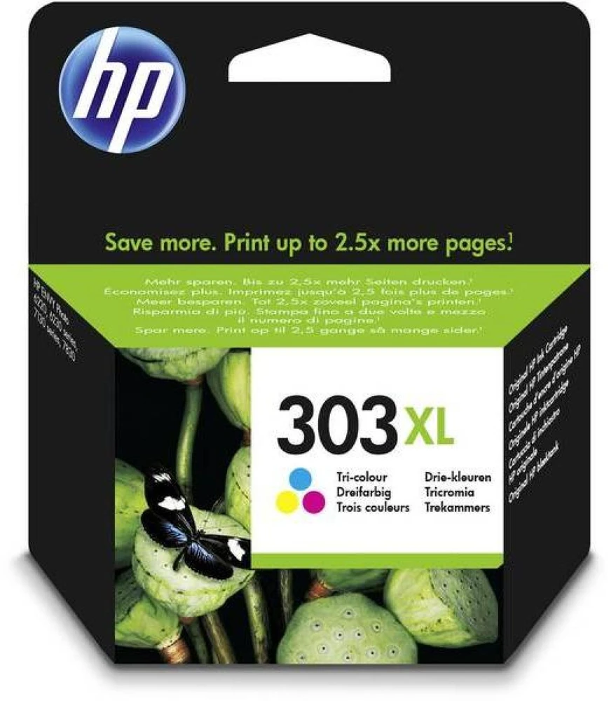 Hewlett Packard (HP) HP 303XL Tri-color High Yield (T6N03AE) Rašalinė kasetė, CMY