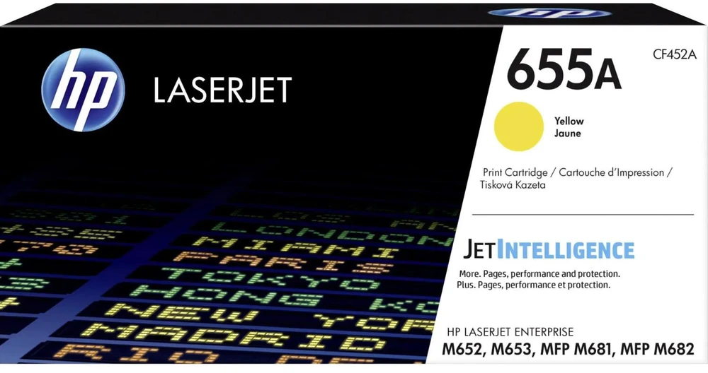 Hewlett Packard (HP) HP Nr.655A (CF452A), geltona kasetė