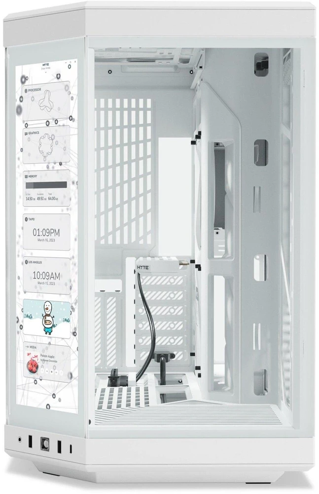 „Hyte Y70 Midi Tower Touch Infinite“ – balta
