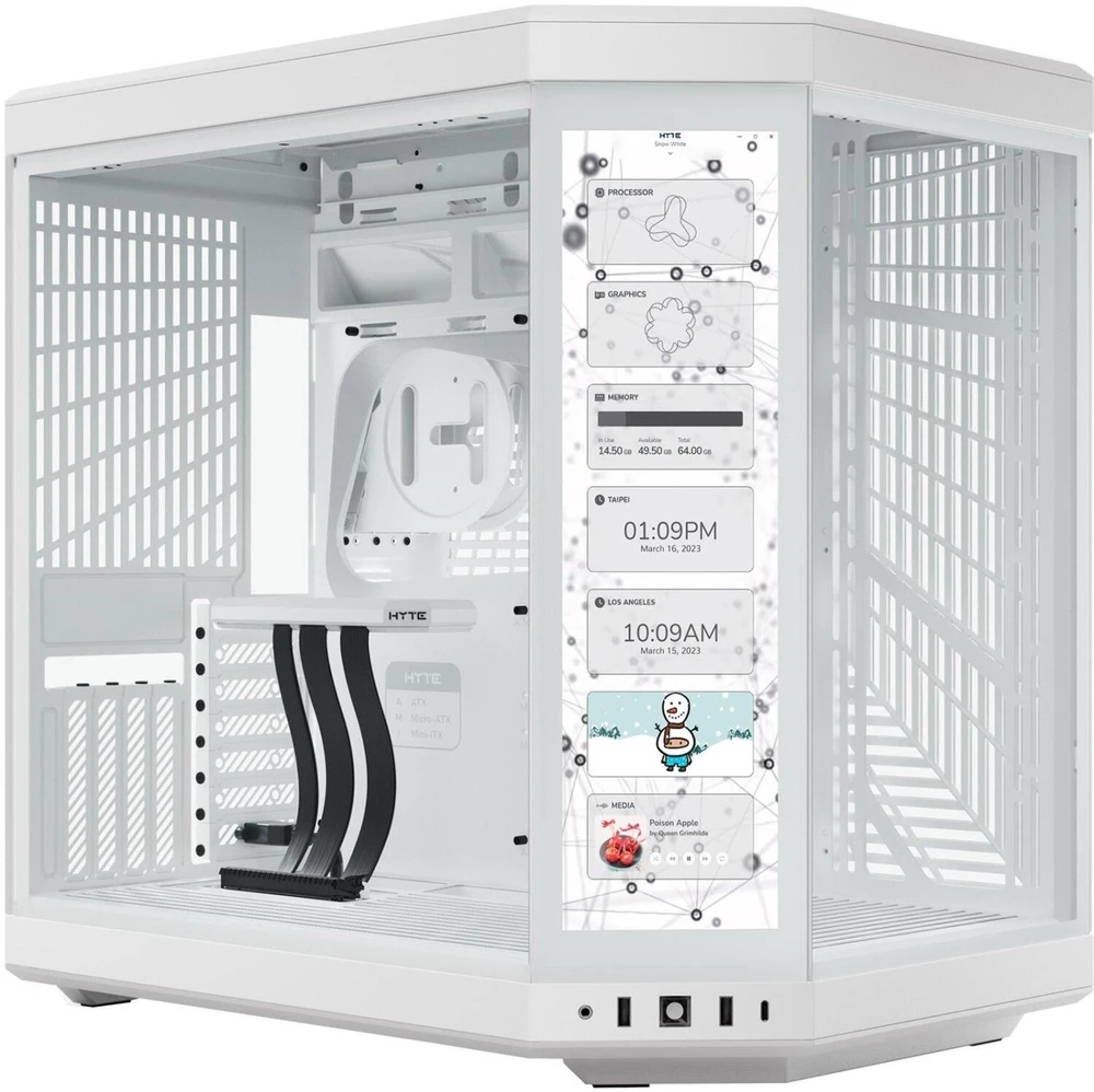 „Hyte Y70 Midi Tower Touch Infinite“ – balta