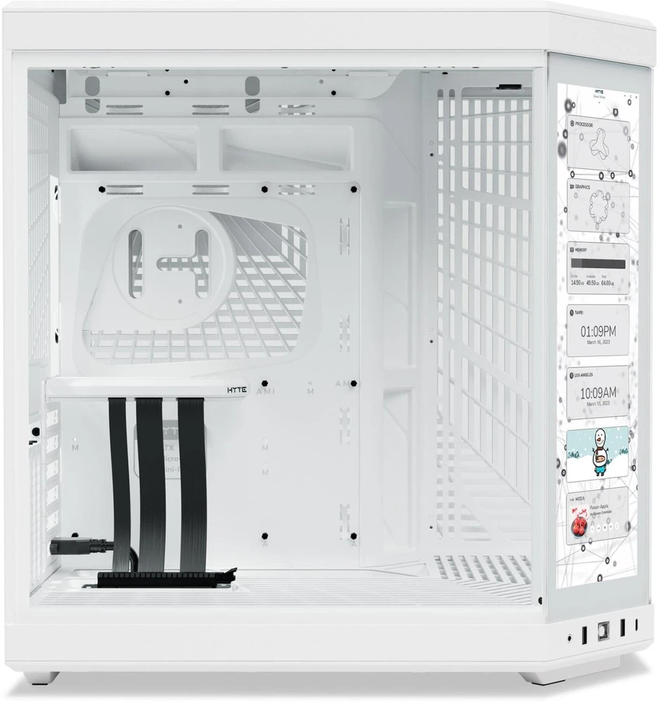 „Hyte Y70 Midi Tower Touch Infinite“ – balta