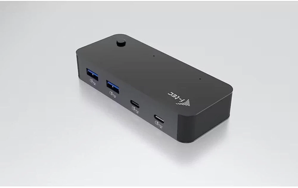 I-tec USB-C/USB-A Universalus KVM HUB 2x USB-C (5Gbps) + 2x USB-A 3.0 (5Gbps) USB-C Maitinimas 5V/3A-15W max (2x kabeliai 100cm)