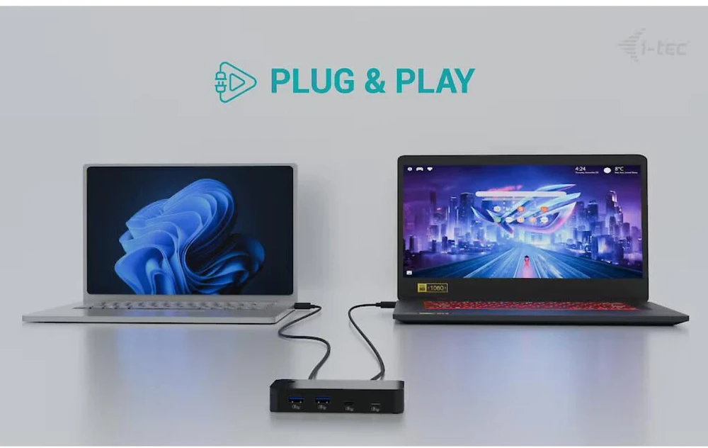 I-tec USB-C/USB-A Universalus KVM HUB 2x USB-C (5Gbps) + 2x USB-A 3.0 (5Gbps) USB-C Maitinimas 5V/3A-15W max (2x kabeliai 100cm)