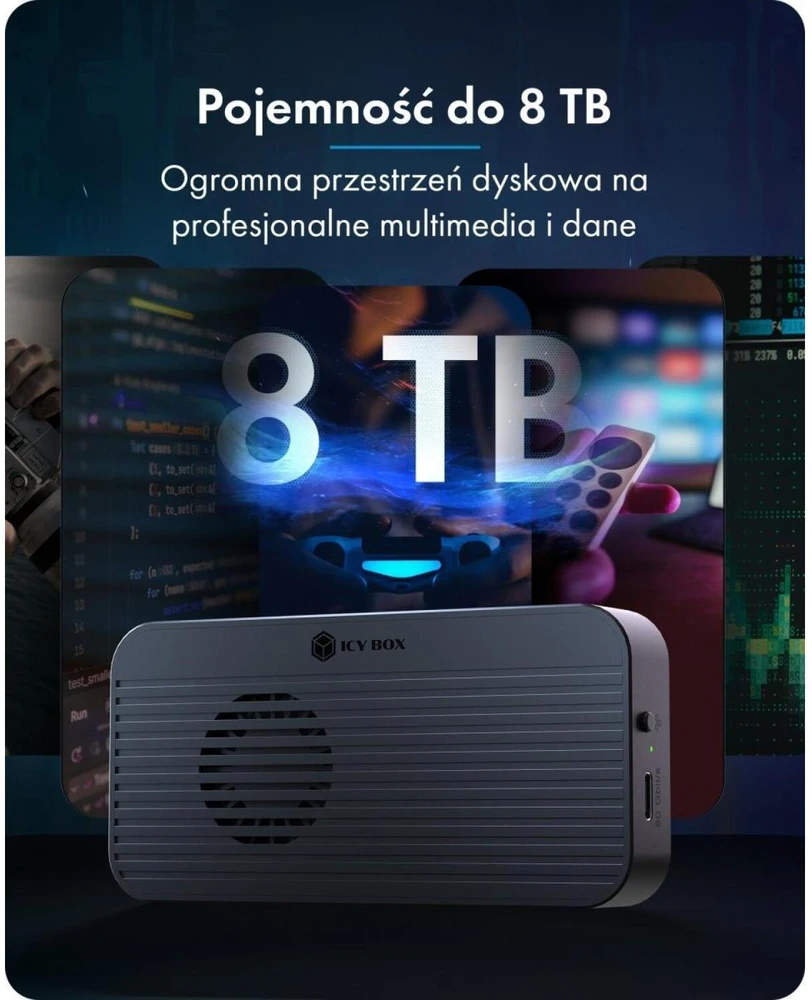 Carruzzo ICY BOX Diamond Case 1980 SSD korpusas Juoda M.2