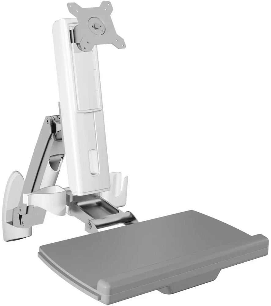 ICYBOX IB-MS600-W Icy Box Sieninis laikiklis iki 24 (61 cm) ekranui su pelė ir klaviatūros darbo vieta
