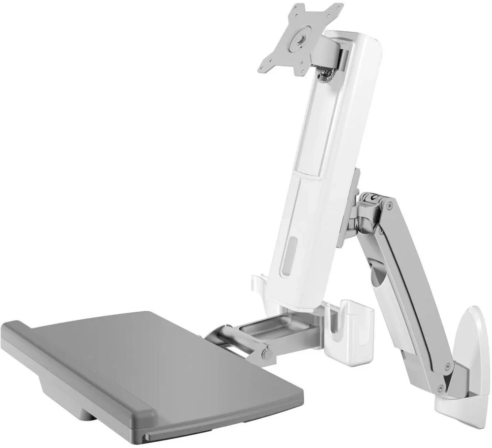 ICYBOX IB-MS600-W Icy Box Sieninis laikiklis iki 24 (61 cm) ekranui su pelė ir klaviatūros darbo vieta