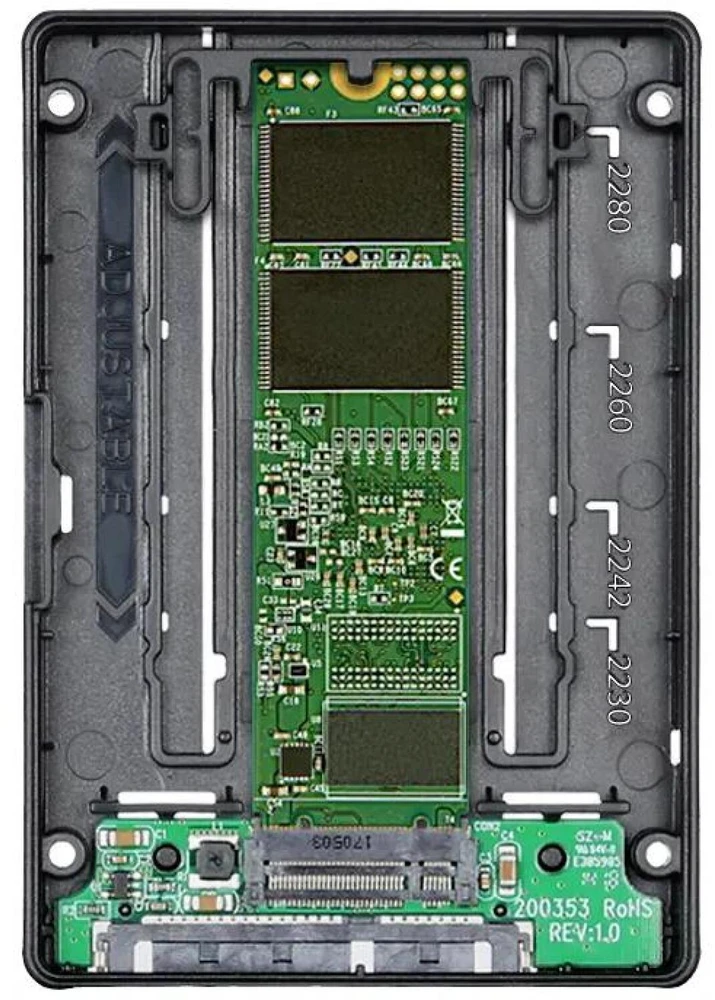 „Icy Dock“ M.2 SATA – 2,5 colio SATA (MB703M2P-B)