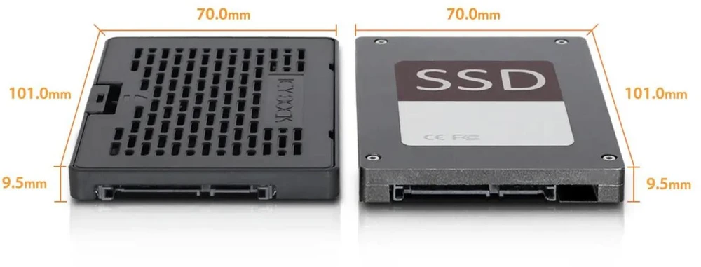 „Icy Dock“ M.2 SATA – 2,5 colio SATA (MB703M2P-B)