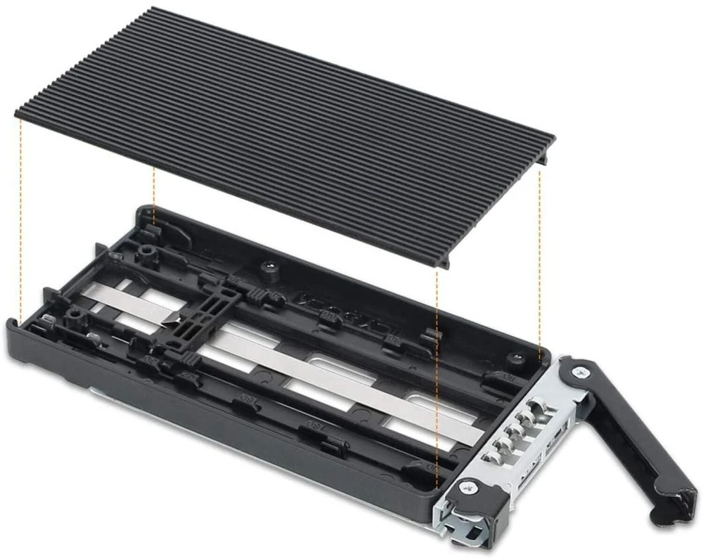 Carruzzo Icy Dock MB834TP-B saugojimo diskų korpusas SSD korpusas Aliuminis, Juoda 2.5″