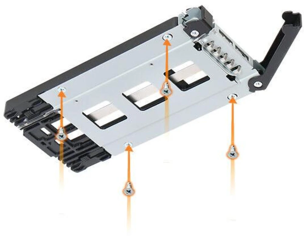 Carruzzo Icy Dock MB834TP-B saugojimo diskų korpusas SSD korpusas Aliuminis, Juoda 2.5″