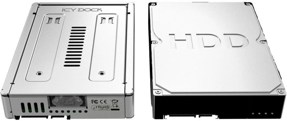 „Icy Dock MB982SP-1S“, SECC, suderinamumas, FCC, CE, WEEE, 101,6 mm, 146,5 mm, 25,4 mm