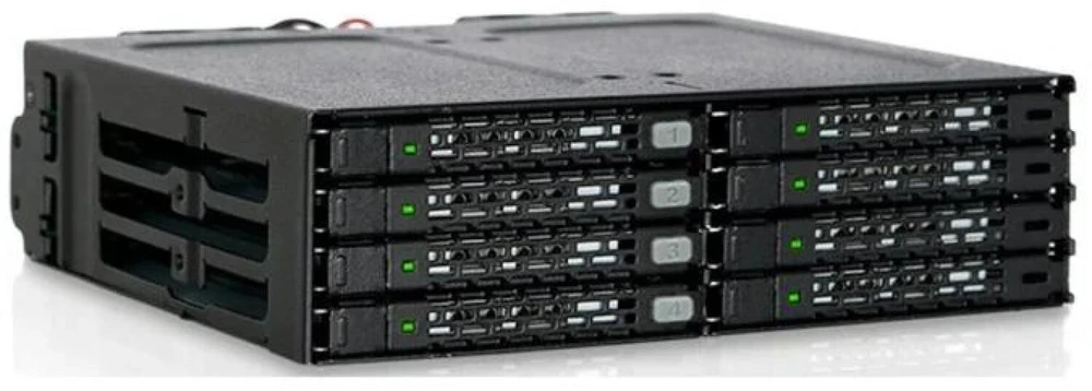 „Icy Dock“ 8 x 2,5 colio SATA / SAS – „Mini-SAS ToughArmor“ (MB998IP-B)