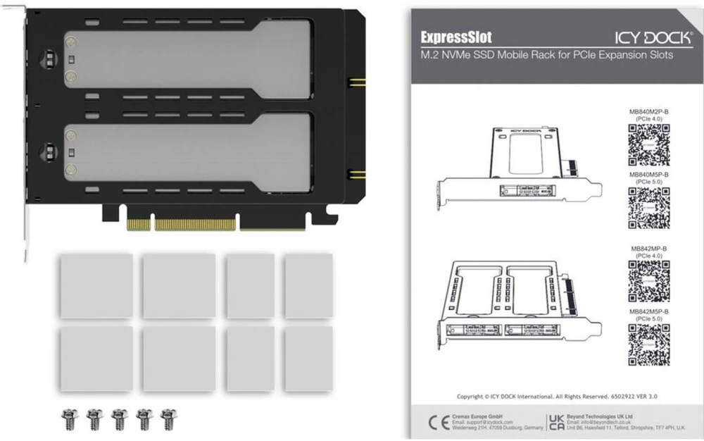 Icy Dock „ExpressSlot Elite“ vidinis M.2 adapteris