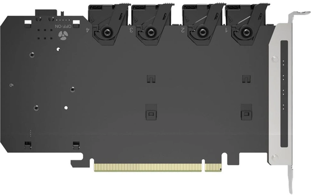 Icy Dock „IcyDock“ adapteriai, 4 x M.2 NVMe SSD mobiliojo stovo adapteriai, skirti plokštei