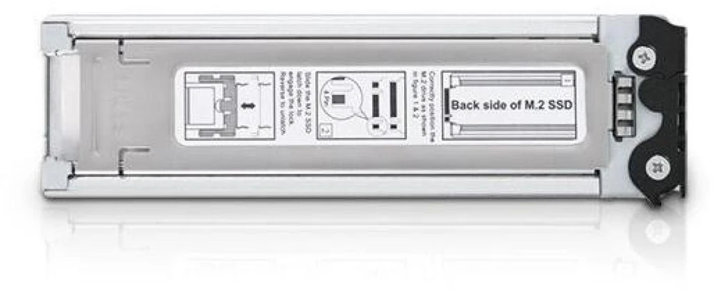 Carruzzo Icy Dock MB840TP-B saugojimo diskų korpusas SSD korpusas Aliuminis, Juoda M.2