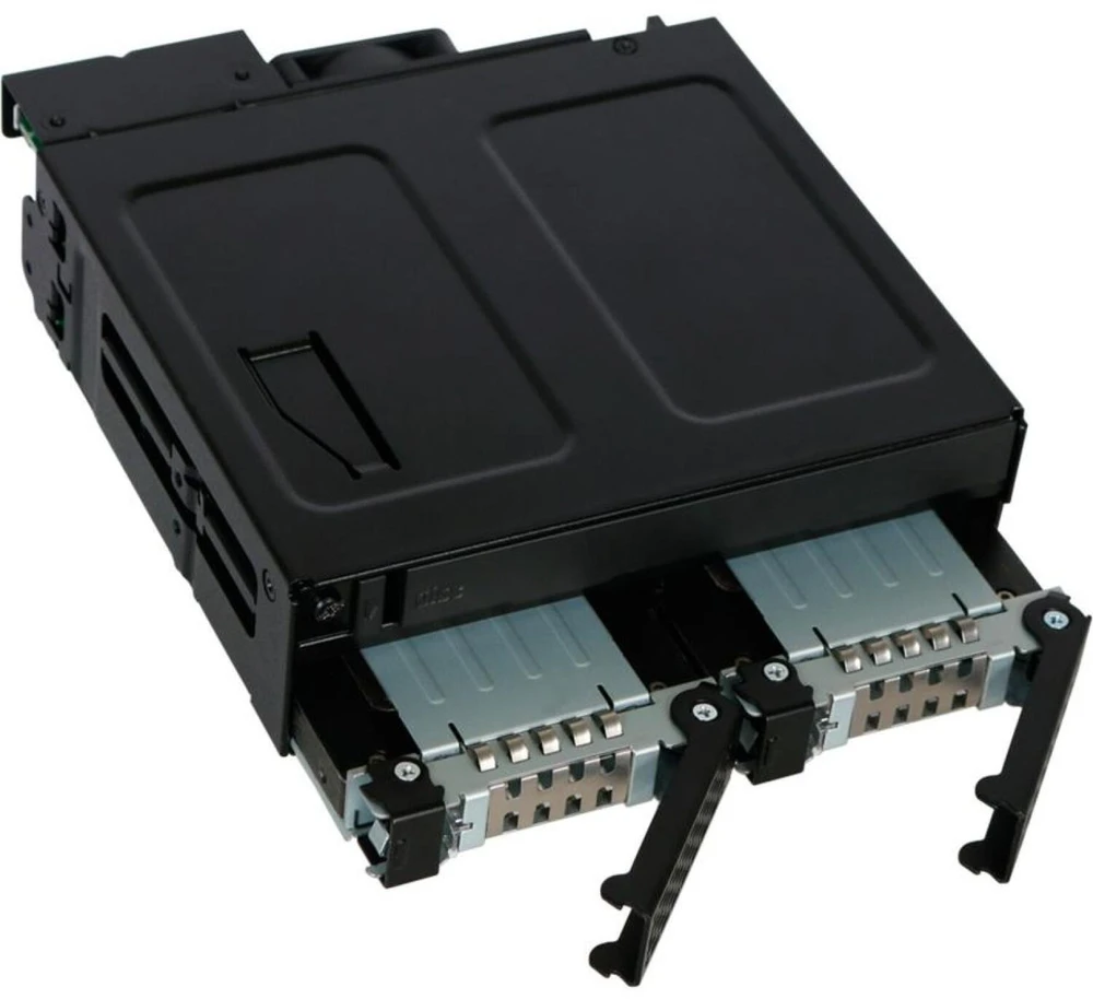 „Icy Dock Pocket“ 2 x 2,5 colio SSD / HDD + ypač plonas ODD 5,25 colio „ToughArmor“ (MB602SPO-B)