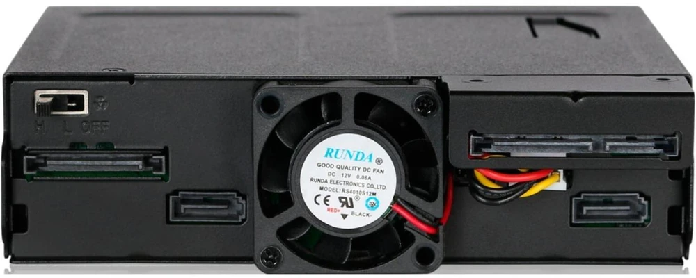 „Icy Dock Pocket“ 2 x 2,5 colio SSD / HDD + ypač plonas ODD 5,25 colio „ToughArmor“ (MB602SPO-B)