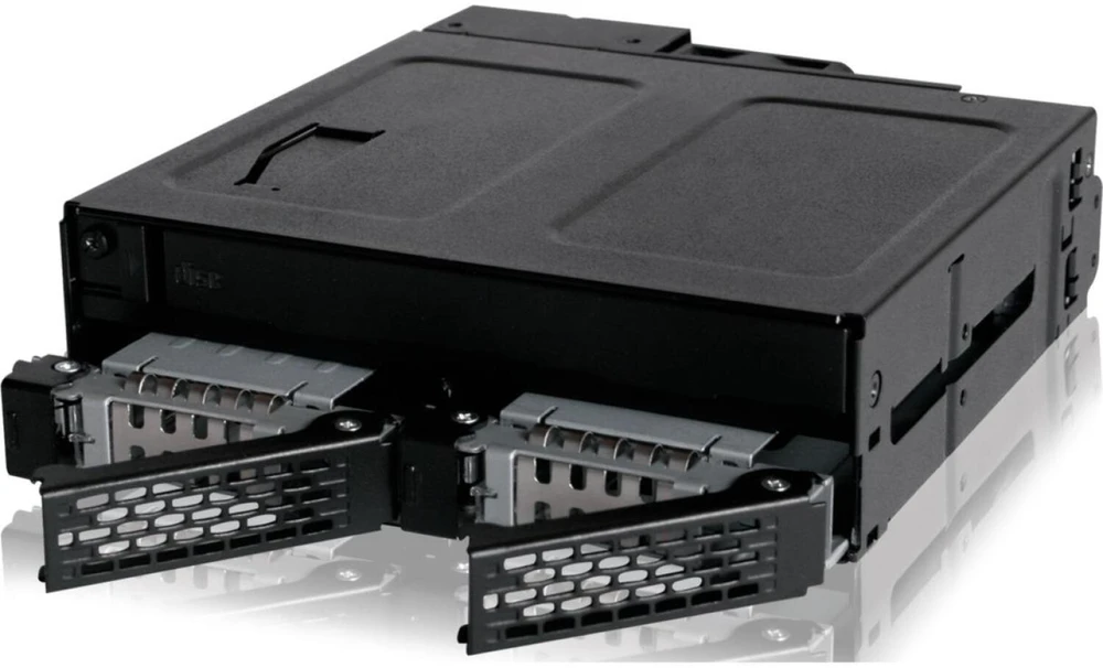 „Icy Dock Pocket“ 2 x 2,5 colio SSD / HDD + ypač plonas ODD 5,25 colio „ToughArmor“ (MB602SPO-B)