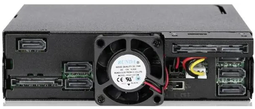 Icy Dock MB606SPO-B, Juoda, Metalas, 1 ventiliatorius (-iai), 4 cm, 12 Gbit/s, CE, REACH