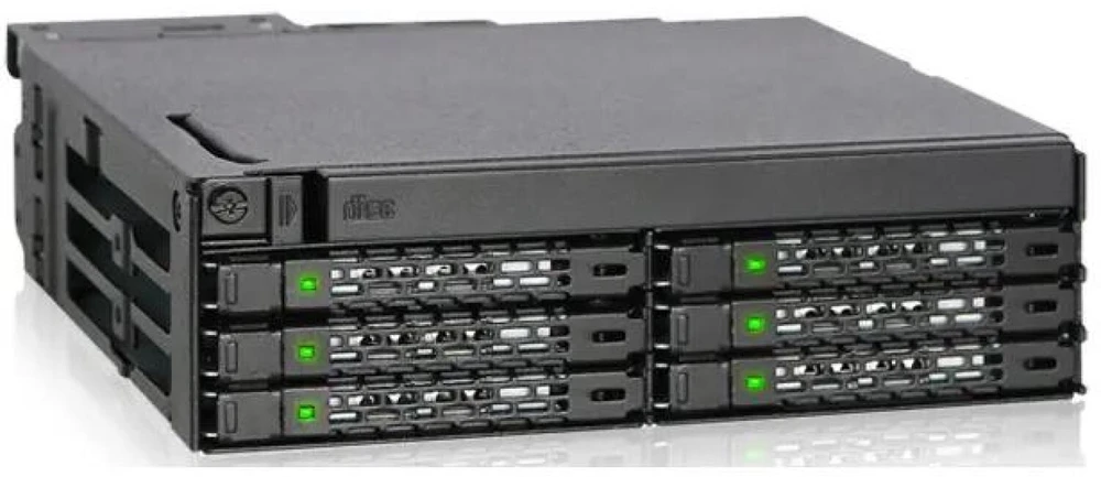 Icy Dock MB606SPO-B, Juoda, Metalas, 1 ventiliatorius (-iai), 4 cm, 12 Gbit/s, CE, REACH