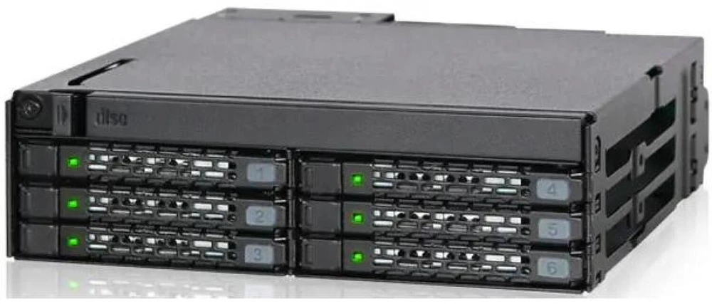 Icy Dock MB606SPO-B, Juoda, Metalas, 1 ventiliatorius (-iai), 4 cm, 12 Gbit/s, CE, REACH