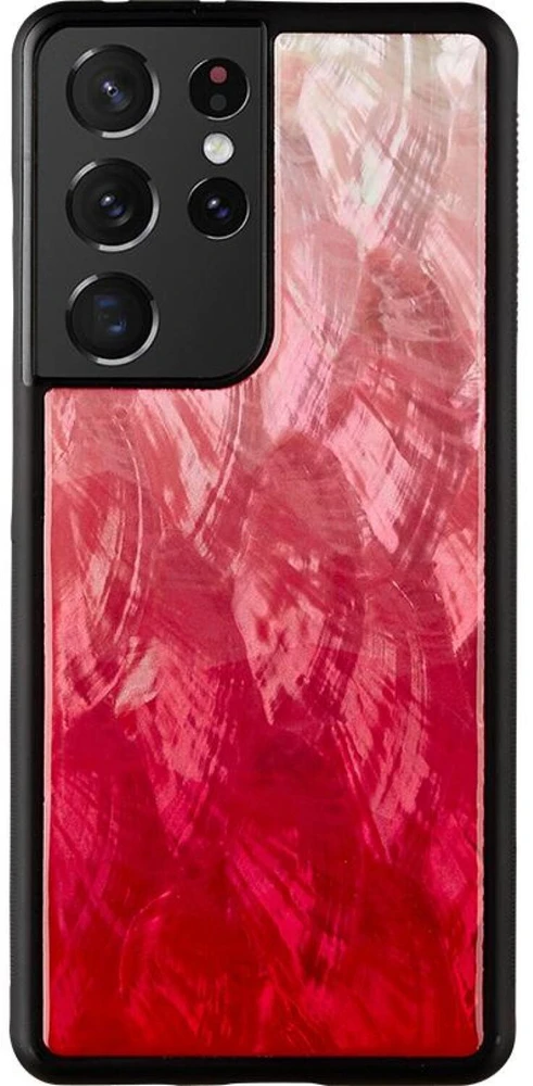 Dėklas iKins case for Samsung Galaxy S21 Ultra pink lake juodas