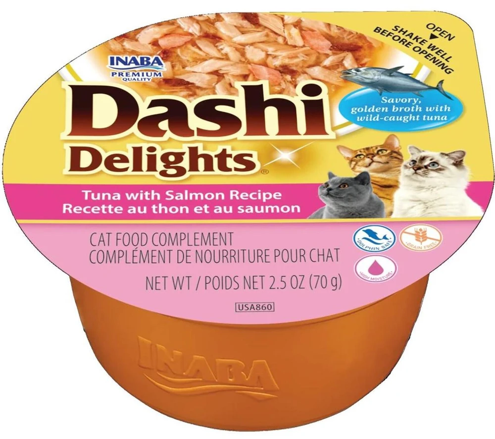 Inaba CIAO Dashi Delights tunas su lašiša šilkiniame sultinyje,70g