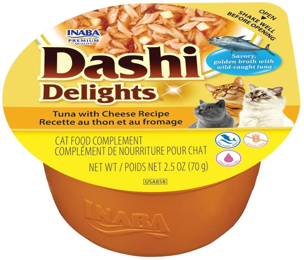 Inaba Ciao INABA Dashi Delights Tuna with cheese recipe – šlapias kačių maistas – 70g