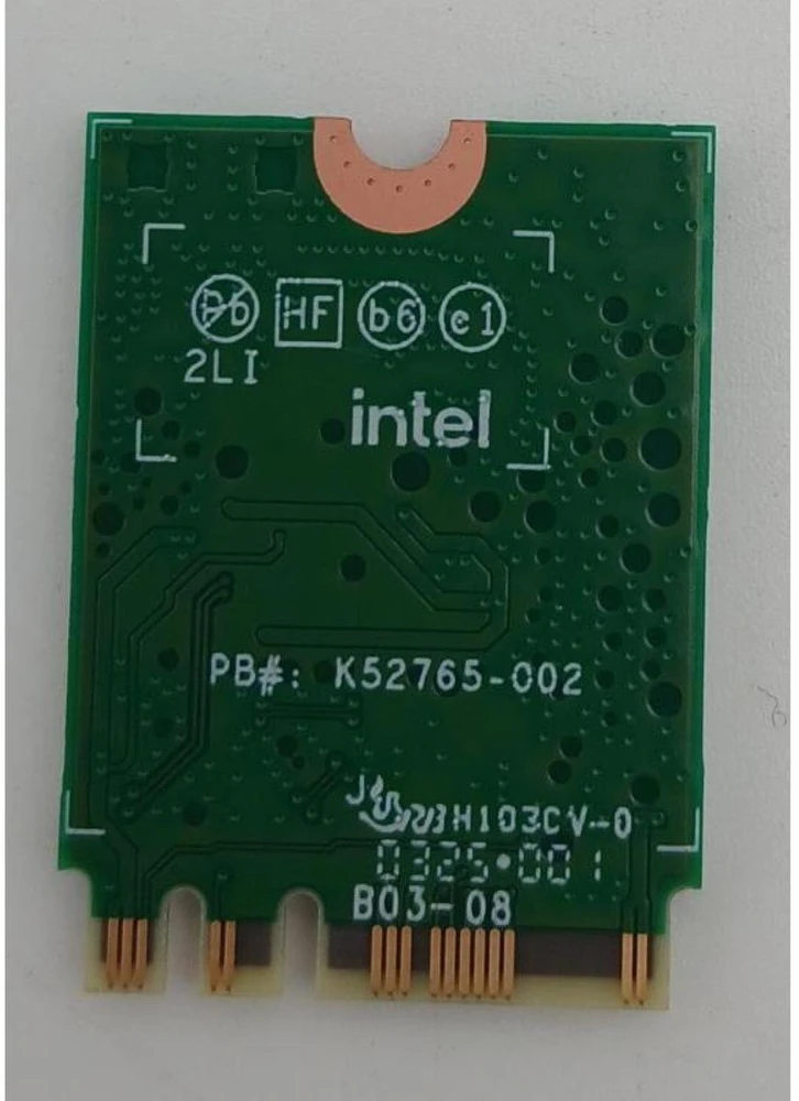 Karta jungiama į tinklą Intel WI-FI 6 AX210 2230 2x2 AX R2 6GHz + BT vPro (AX210.NGWG)