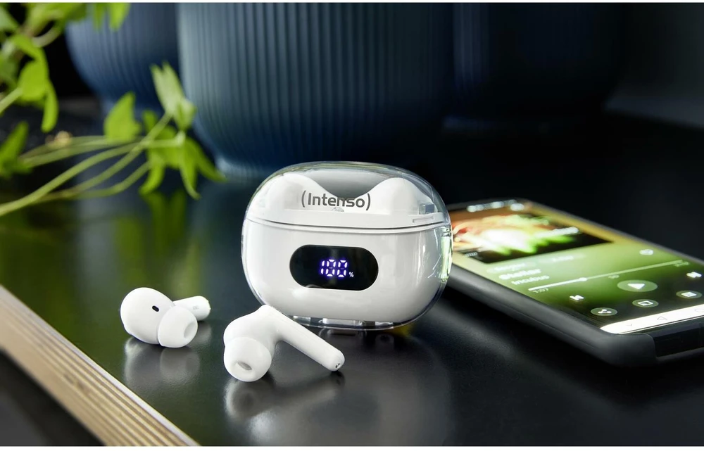 AUSINĖS „BUDS PLUS T310AE“ / BALTOS 3720312 INTENSO