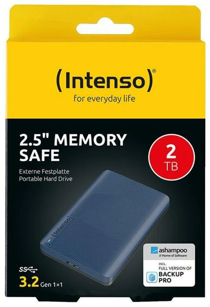 Išorinis kietasis diskas HDD Intenso Išorinis kietasis diskas HDD INTENSO 2000 GB Mėlyna 6029585