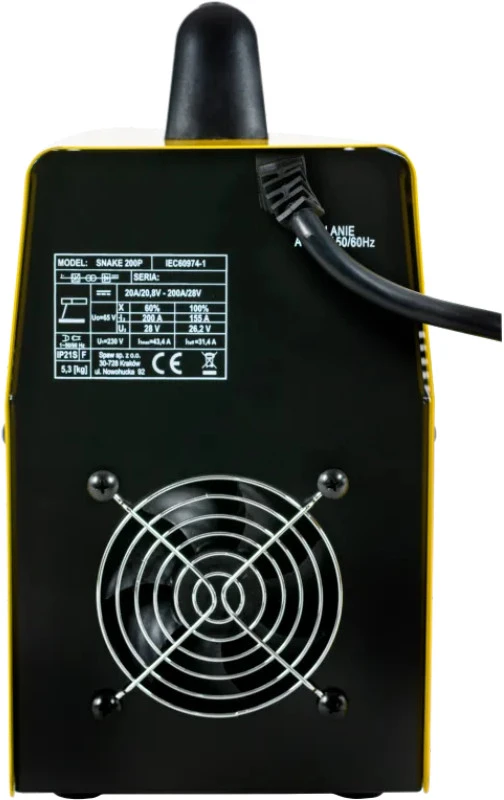 INVERTERINIS SUVIRINIMO APARATAS SNAKE 200P EKRANAS SNA 200IIW MAGNUM SNAKE 200P 230V 200A/60%