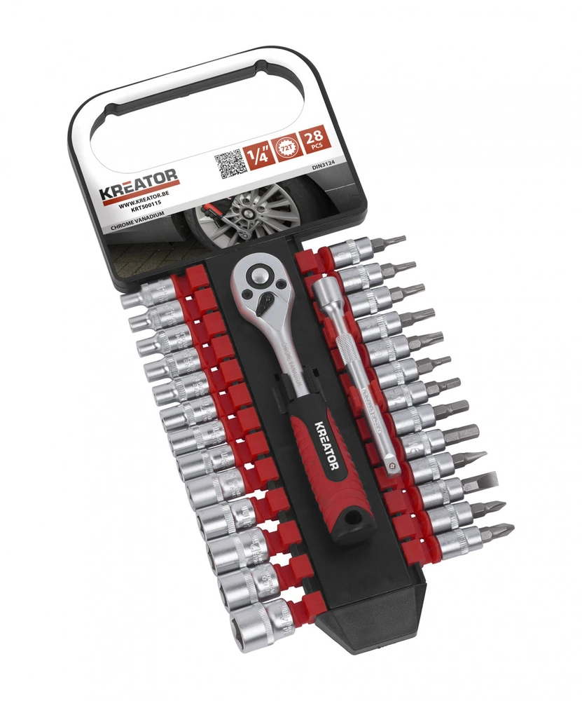 Orkaitė Kreator KRT500115 - 28-piece 1/4" bare set