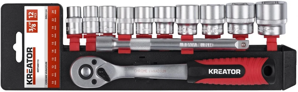 Orkaitė Kreator KRT500113 - 12-piece 3/8" naked set