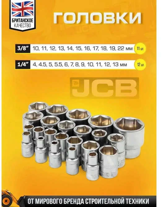 Įrankių komplektas JCB 4941-5DS; 1/4''; 3/8''; 94 vnt.